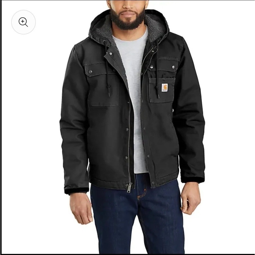 Men's Carhartt Washed Duck Sherpa Lined Utility Jacket New With tags